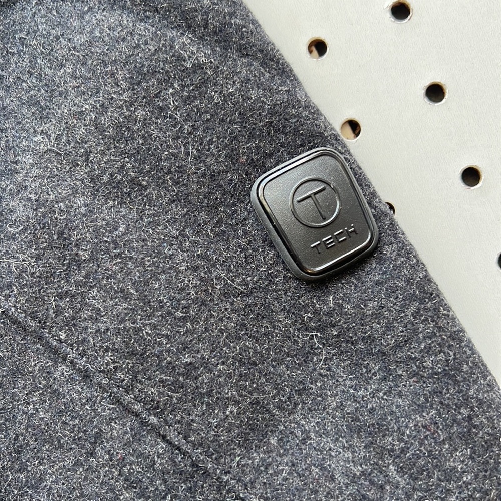 Extra Large Tech Overcoat Lined Charcoal Blackish… - image 4